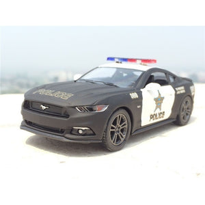 Brand New 1:38 Ford Mustang GT Police  Model Car -Toy Collection - Thin Blue Line Wear