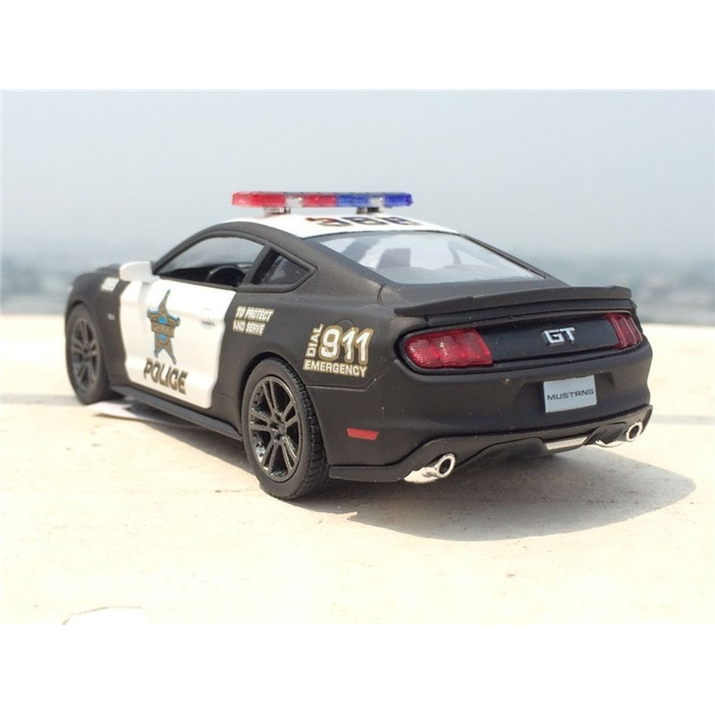 Brand New 1:38 Ford Mustang GT Police  Model Car -Toy Collection - Thin Blue Line Wear