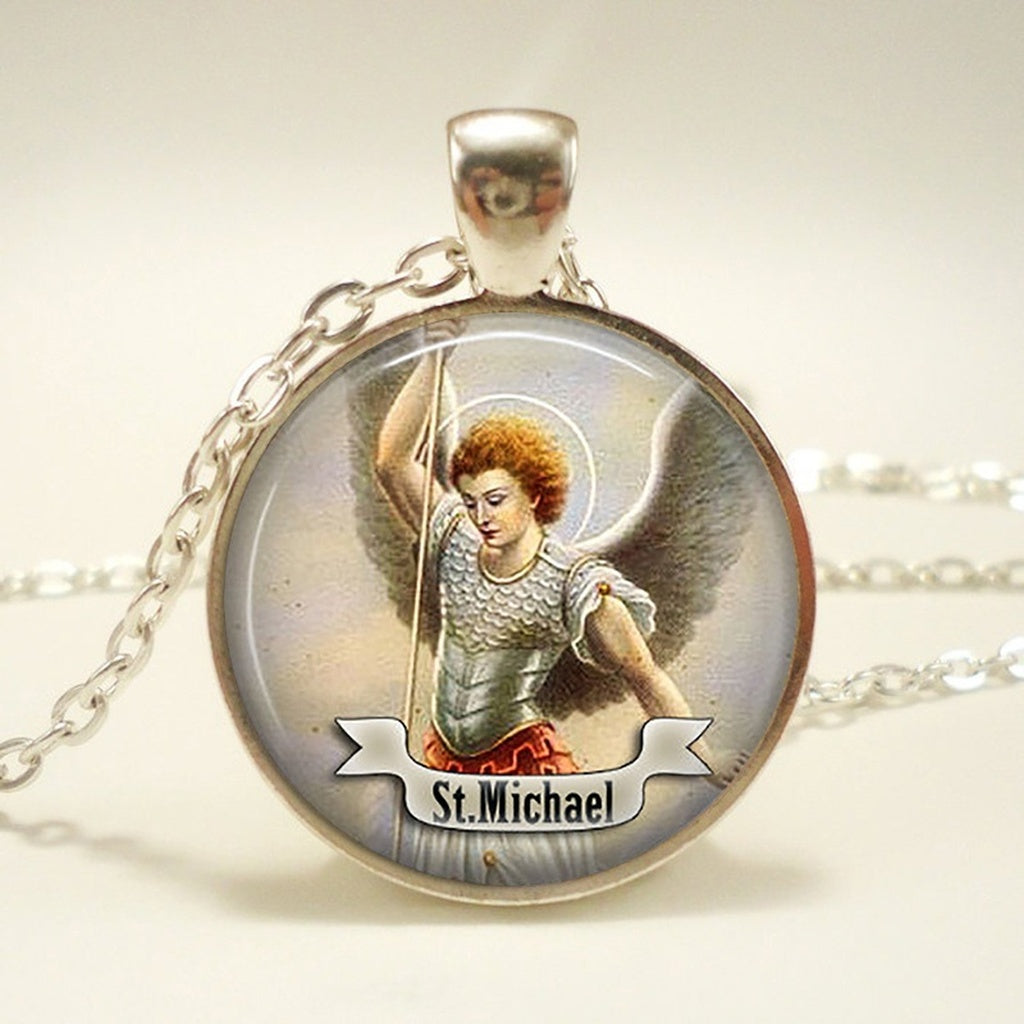 Saint Michael Art Necklace - Thin Blue Line Wear