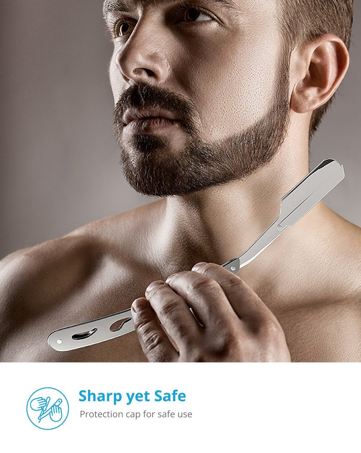 FREE-Professional Straight Edge Razor - Thin Blue Line Wear