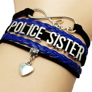 FREE-INFINITY LOVE POLICE FAMILY BRACELET - Thin Blue Line Wear