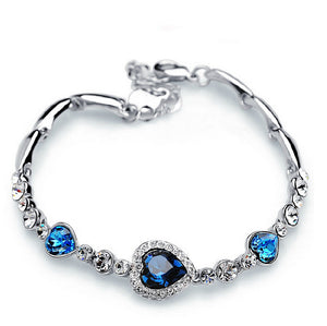 THE VIRTUOUS BLUE HEART LINK BRACELET - Thin Blue Line Wear