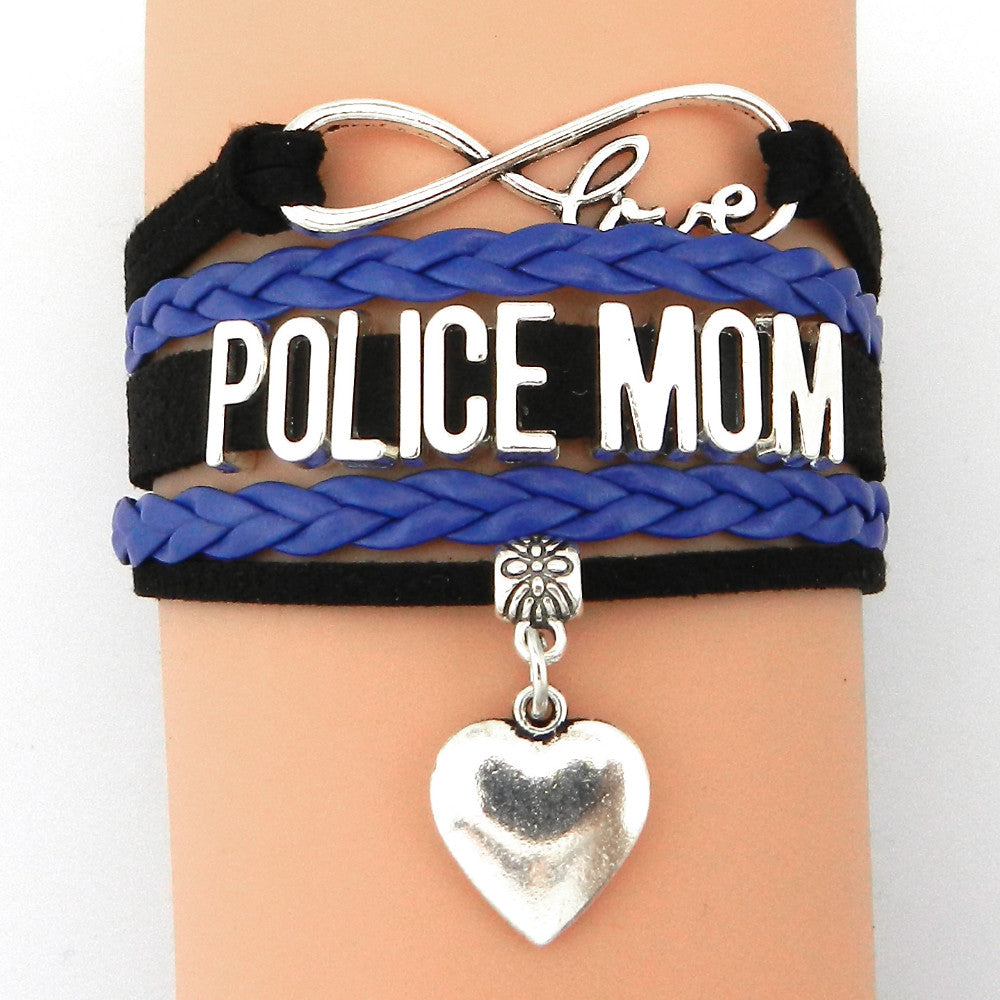 INFINITY LOVE POLICE FAMILY BRACELET - Thin Blue Line Wear