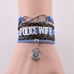 FREE-INFINITY LOVE POLICE FAMILY BRACELET - Thin Blue Line Wear