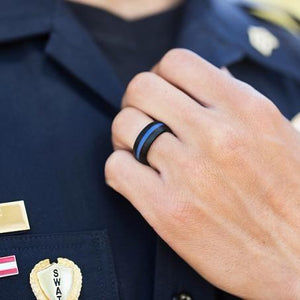 FREE- Thin Blue Line Silicone Ring - Thin Blue Line Wear