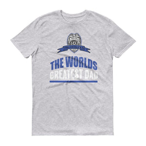 The Worlds Greatest Dad Police Officer Short sleeve t-shirt - Thin Blue Line Wear