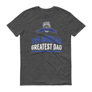 The Worlds Greatest Dad Police Officer Short sleeve t-shirt - Thin Blue Line Wear