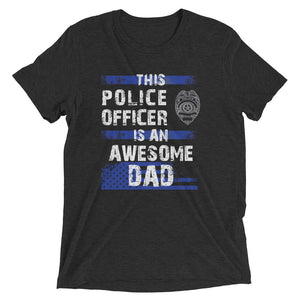 This Police Officer is an Awesome Dad T-shirt - Thin Blue Line Wear