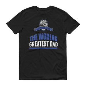 The Worlds Greatest Dad Police Officer Short sleeve t-shirt - Thin Blue Line Wear