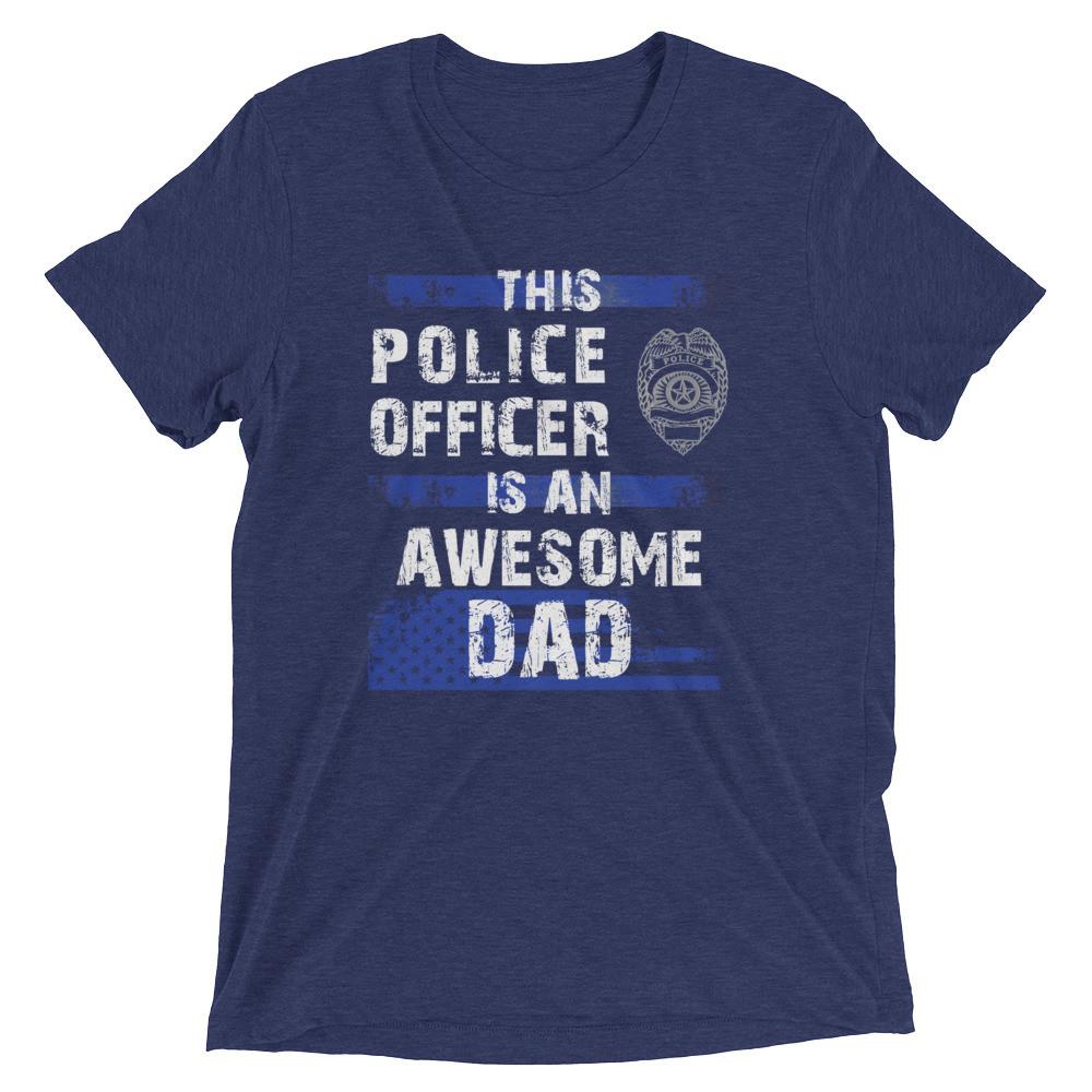 This Police Officer is an Awesome Dad T-shirt - Thin Blue Line Wear