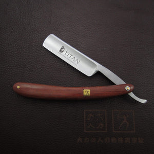 TITAN HANDMADE WOOD HANDLE STRAIGHT RAZOR - Thin Blue Line Wear