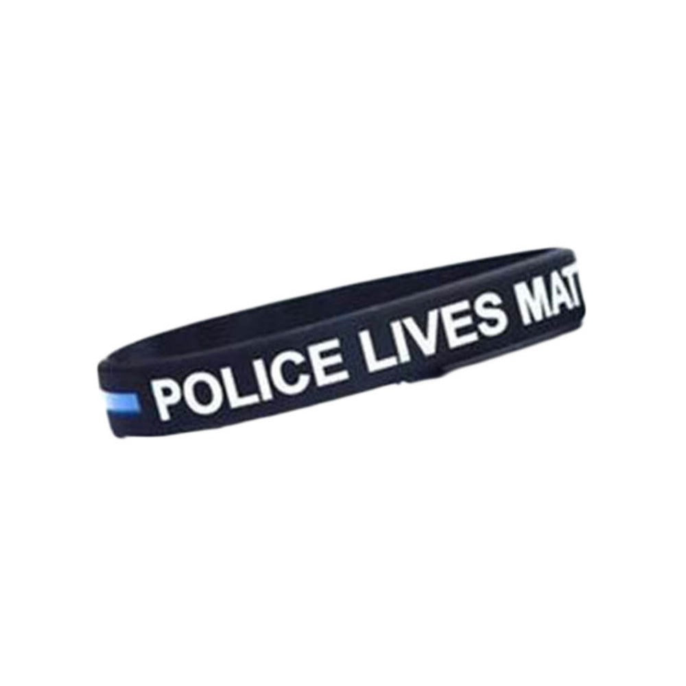 POLICE LIVES MATTER WRIST BAND - Thin Blue Line Wear