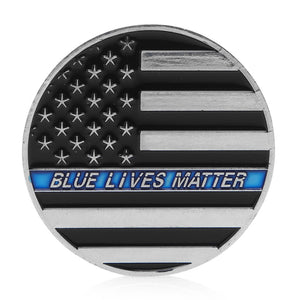 BLUE LIVES MATTER CHALLENGE COIN - Thin Blue Line Wear