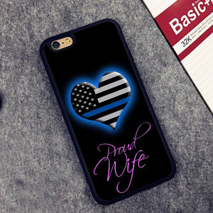 THIN BLUE LINE WIFE PHONE CASE FOR iPHONE - Thin Blue Line Wear