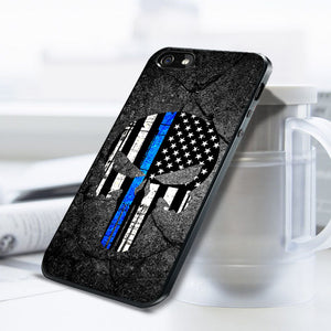 THIN BLUE LINE PHONE CASE - PUNISHER LOGO - Thin Blue Line Wear