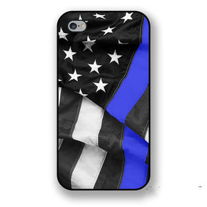 THIN BLUE LINE FLAG PRINTED PHONE CASE - Thin Blue Line Wear