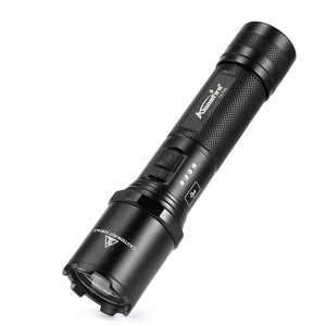 Tactical LED Police Self Defense Ultra Bright Rechargeable Flashlight - Thin Blue Line Wear