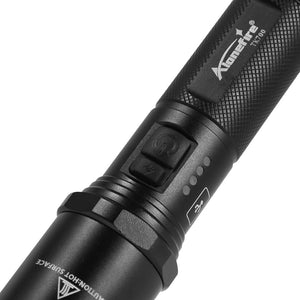 Tactical LED Police Self Defense Ultra Bright Rechargeable Flashlight - Thin Blue Line Wear