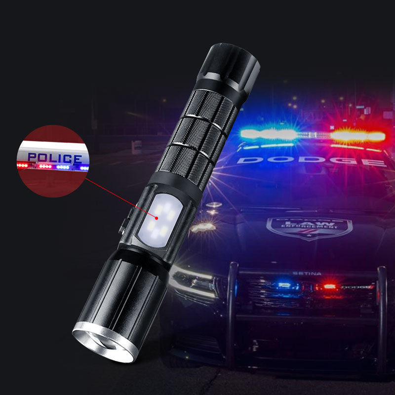 Tactical ultra bright flashlight+side light - Thin Blue Line Wear