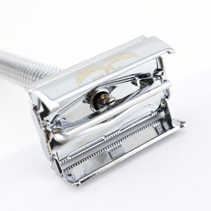 Long Handle Version Butterfly Open Double Edge Safety Razor - Thin Blue Line Wear