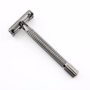 Long Handle Version Butterfly Open Double Edge Safety Razor - Thin Blue Line Wear