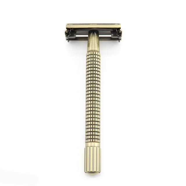 Long Handle Version Butterfly Open Double Edge Safety Razor - Thin Blue Line Wear