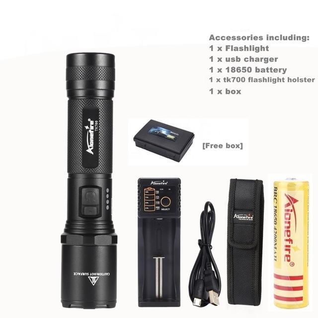 best rechargeable police flashlight 2015 Tactical LED Police Self Defense Ultra Bright Rechargeable Flashlight – Thin Blue Line Wear