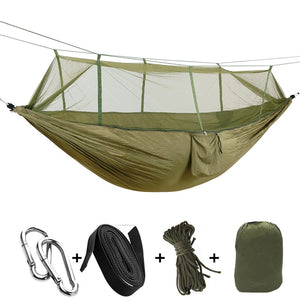 Outdoor Mosquito Net Hammock with Carabiners and Hanging Kit - Thin Blue Line Wear