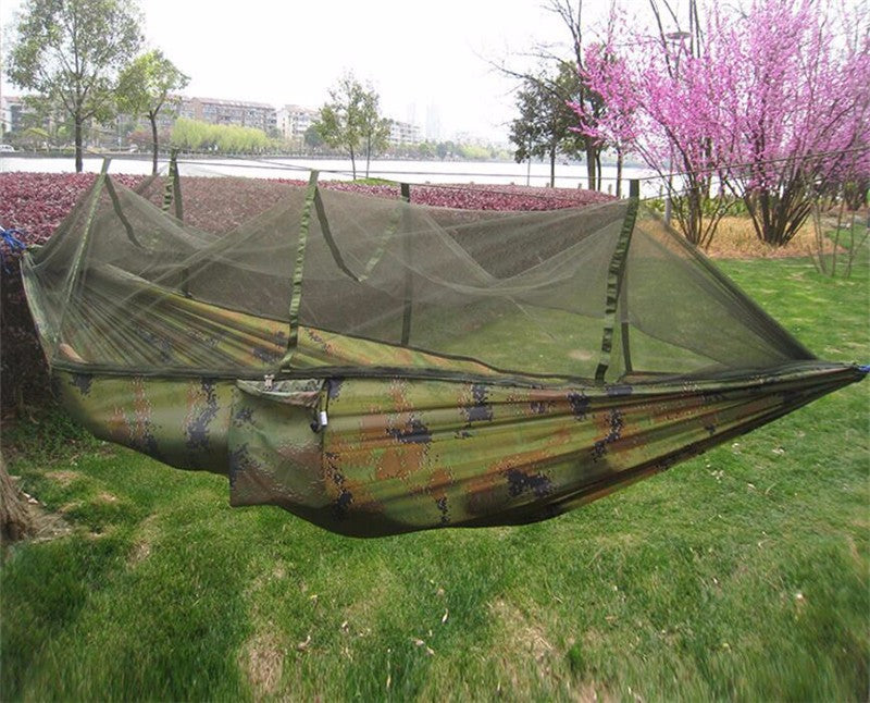 Outdoor Mosquito Net Hammock with Carabiners and Hanging Kit - Thin Blue Line Wear