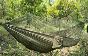 Outdoor Mosquito Net Hammock with Carabiners and Hanging Kit - Thin Blue Line Wear