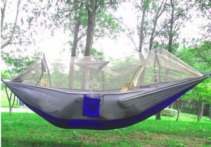 Outdoor Mosquito Net Hammock with Carabiners and Hanging Kit - Thin Blue Line Wear