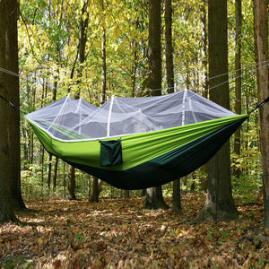 Outdoor Mosquito Net Hammock with Carabiners and Hanging Kit - Thin Blue Line Wear