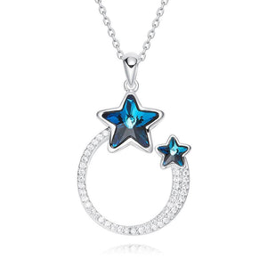 Blue Stars Cycle Necklace - Thin Blue Line Wear