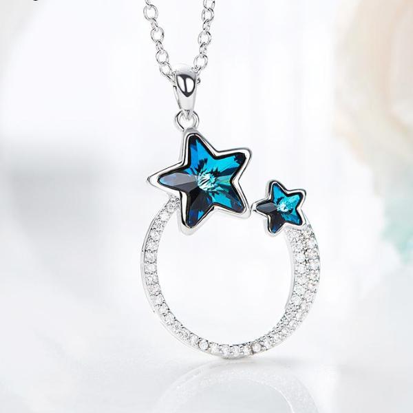 Blue Stars Cycle Necklace - Thin Blue Line Wear