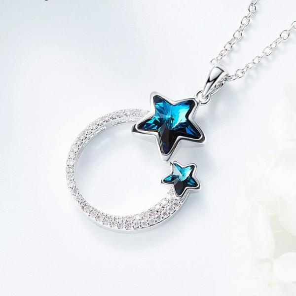 Blue Stars Cycle Necklace - Thin Blue Line Wear