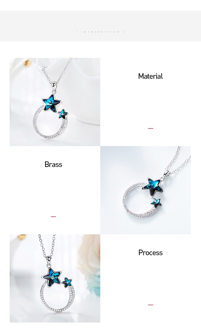 Blue Stars Cycle Necklace - Thin Blue Line Wear