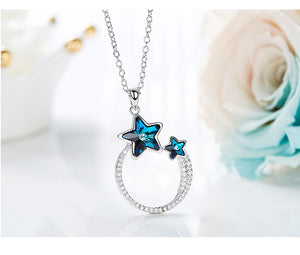 Blue Stars Cycle Necklace - Thin Blue Line Wear