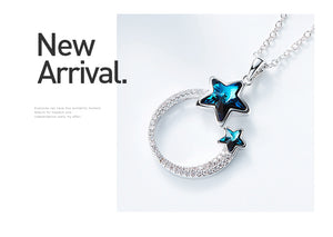 Blue Stars Cycle Necklace - Thin Blue Line Wear