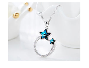 Blue Stars Cycle Necklace - Thin Blue Line Wear