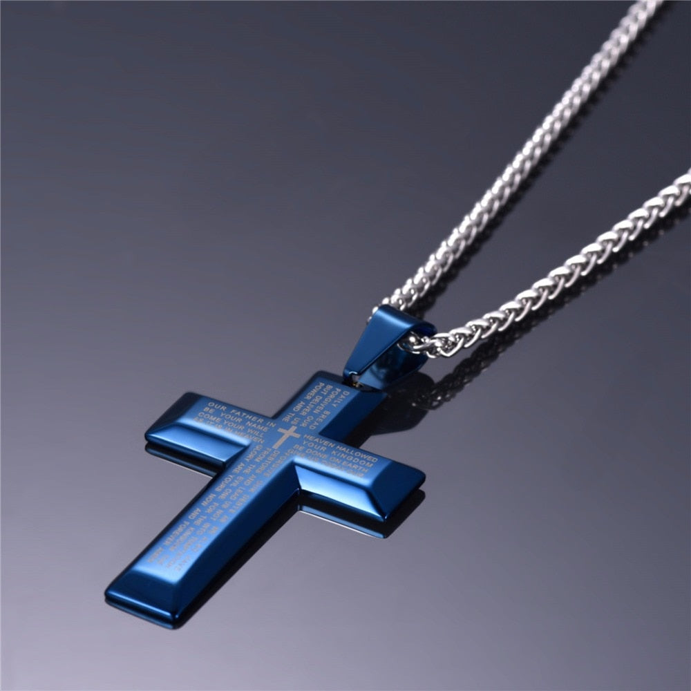 Cross W. Lord Christian Necklace - Thin Blue Line Wear