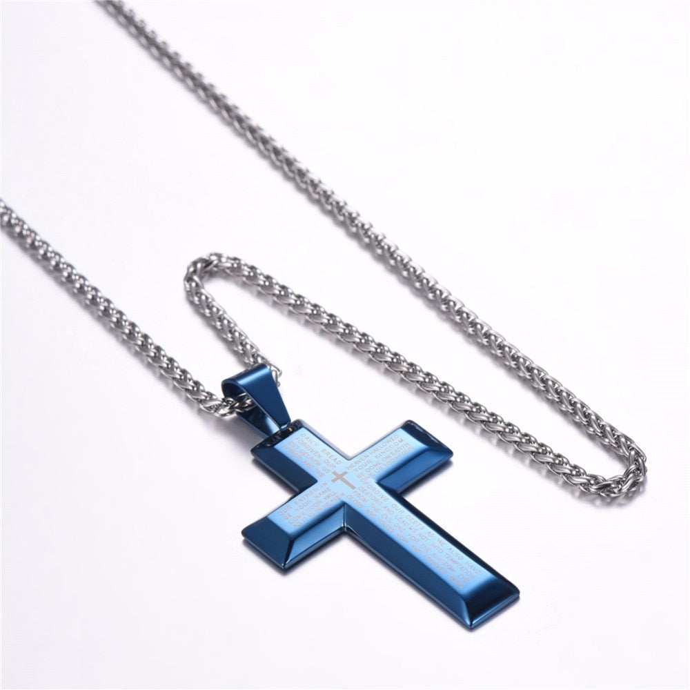 Cross W. Lord Christian Necklace - Thin Blue Line Wear