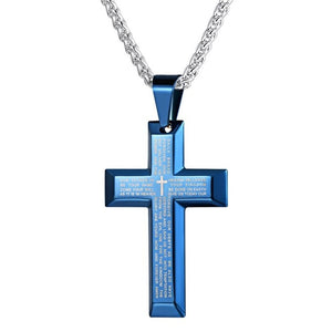 Cross W. Lord Christian Necklace - Thin Blue Line Wear