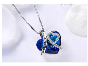 Swarovski "I love you forever" Necklace - Thin Blue Line Wear