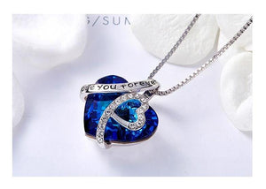 Swarovski "I love you forever" Necklace - Thin Blue Line Wear