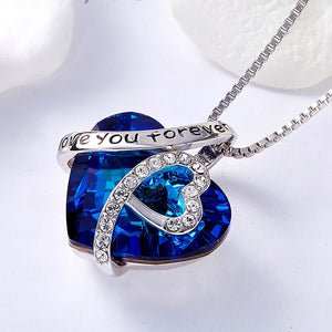 Swarovski "I love you forever" Necklace - Thin Blue Line Wear